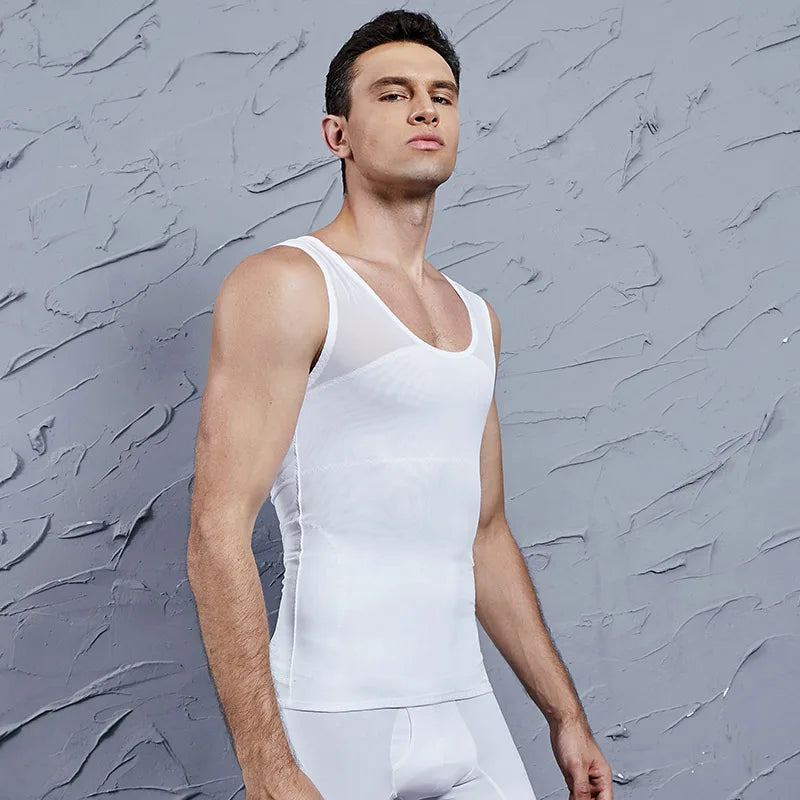 Men Shapewear Chest Compression Shirt to Hide Gynecomastia Moobs Slimming Body Shaper Vest Abdomen Chest Slim Shirt Men Corset