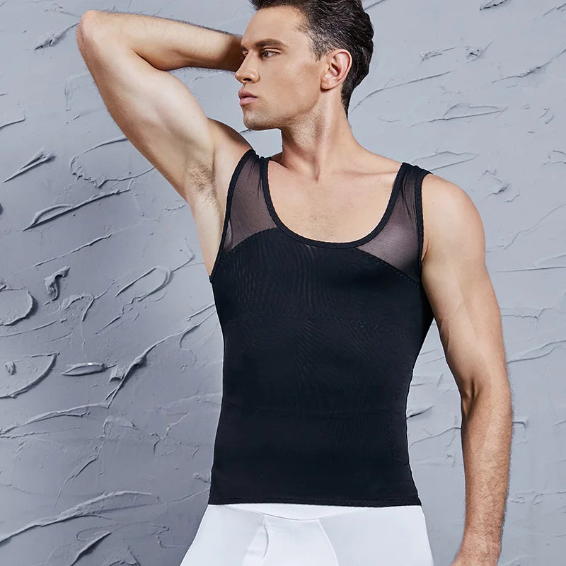 Men Shapewear Chest Compression Shirt to Hide Gynecomastia Moobs Slimming Body Shaper Vest Abdomen Chest Slim Shirt Men Corset