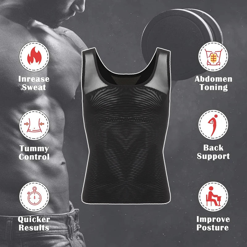 Men Shapewear Chest Compression Shirt to Hide Gynecomastia Moobs Slimming Body Shaper Vest Abdomen Chest Slim Shirt Men Corset