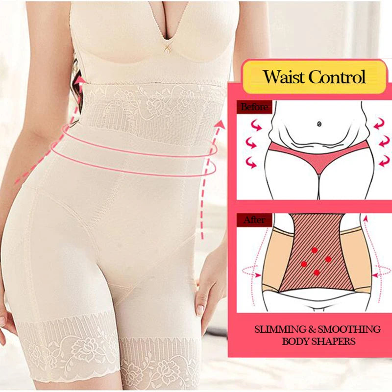 Women Waist Trainer Shapewear Tummy Control Body Shaper Shorts Hi-Waist Butt Lifter Thigh Slimmer Seamless Panties Slim Shapers