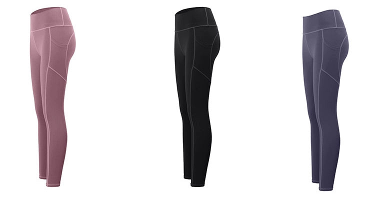 Large Size Stretch Plus Size Ladies Running Training High Waist Fitness Pants