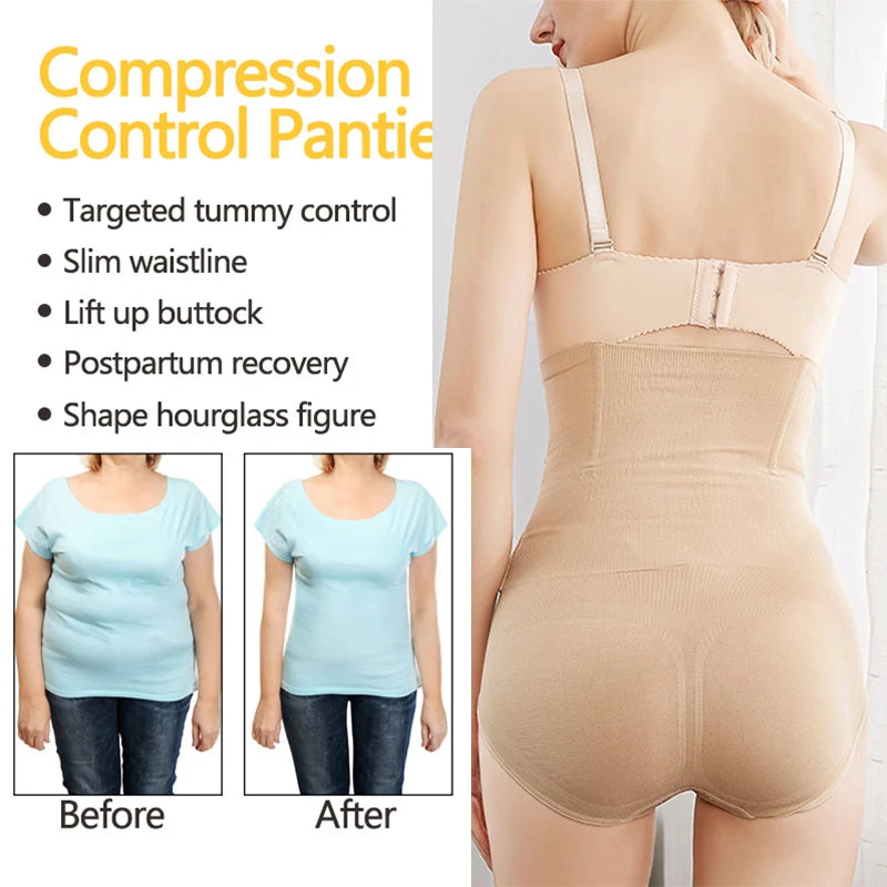 GUUDIA Women Body Shaper Tummy Control Panties High Waist Trimmer Postpartum Girdle Slimming Underwear Slimmer Shapewear Cincher