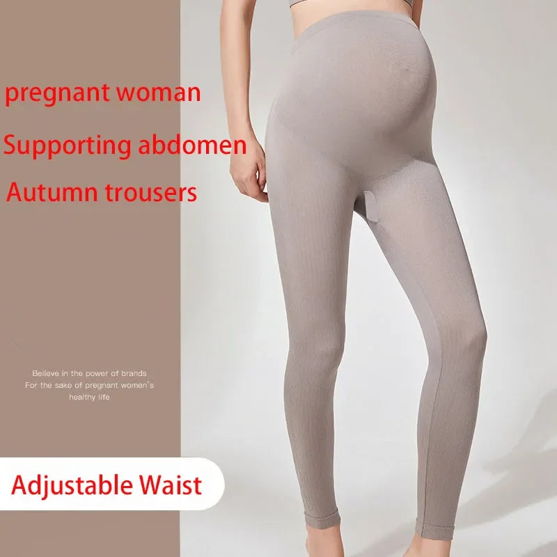 Elastic High Waist Maternity Leggings Skinny For Pregnant Women Belly Support Postpartum Leggins Body Shaper Fitness Trousers