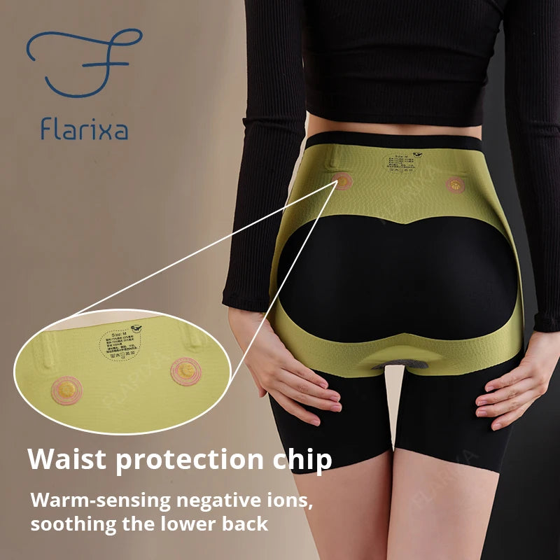 Flarixa 5D Levitation High Waist Hip Lift Women Shapewear Shorts Thin Slim Fit Yoga Boxer Seamless Flat Belly Safety Pants M-2XL