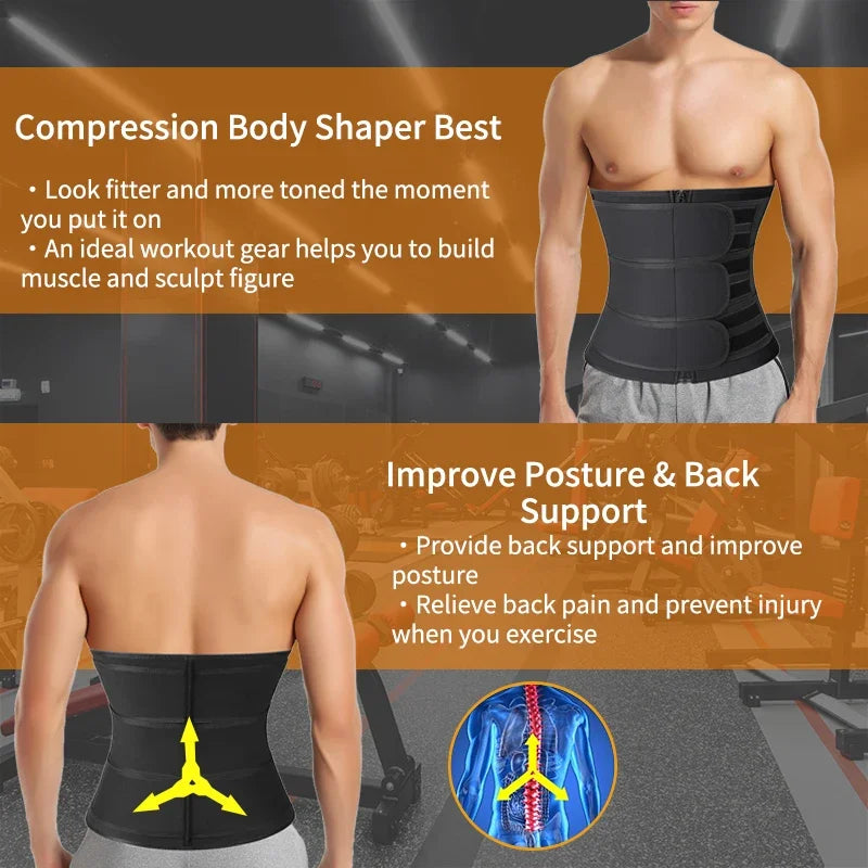 Men Waist Trainer Trimmer Belt for Weight Loss