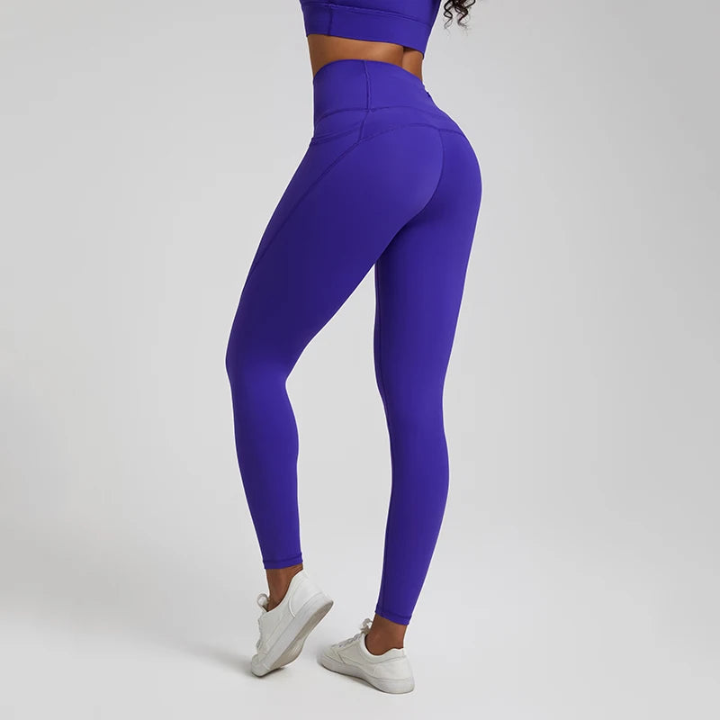 Nude No Front Seam Yoga Pants 3 Pockets Leggings Women for Gym Legging Push Up Tights Sport Leggins Mujer Fitness Pantalones