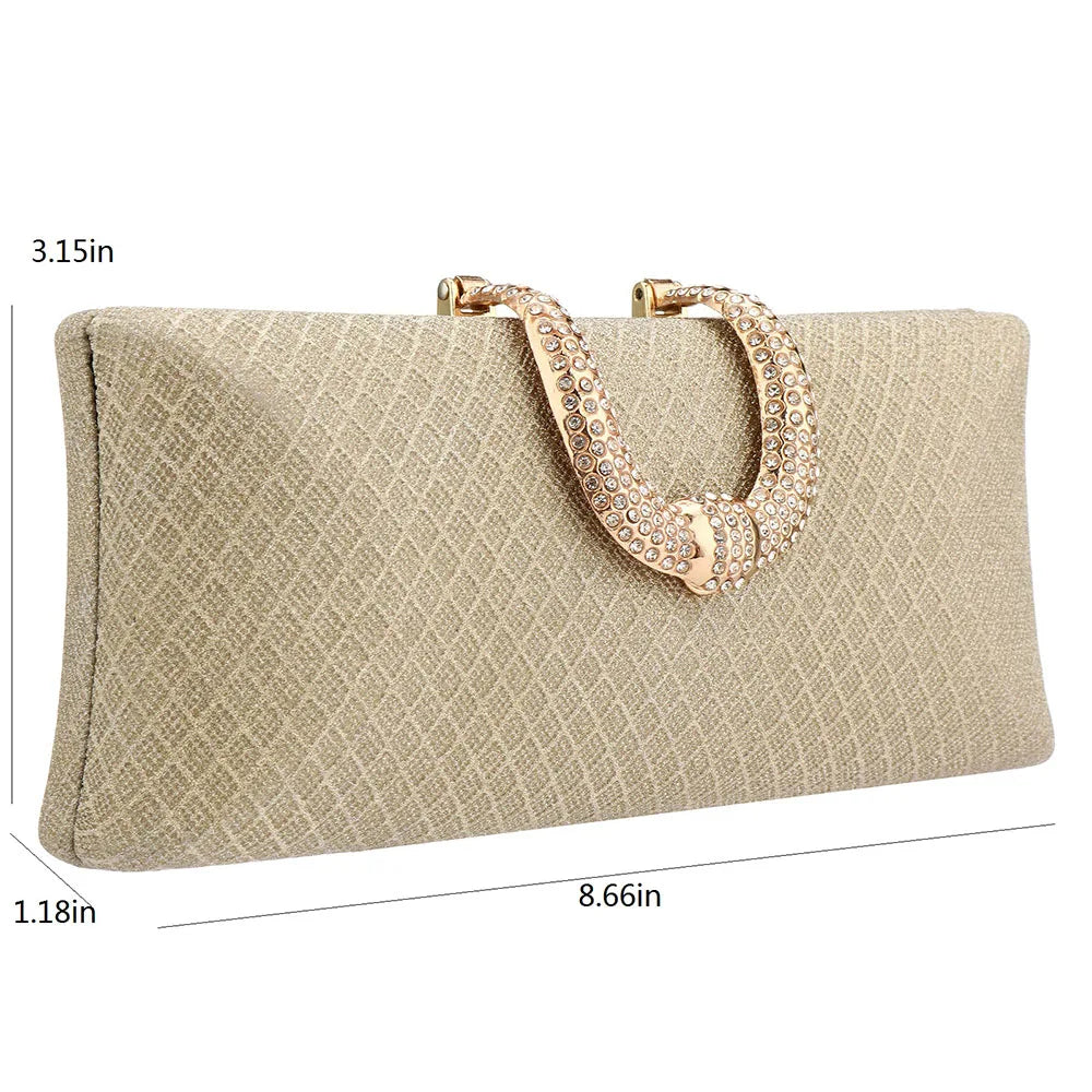 Evening Bags For Women Fashion Gold Luxury Clutches And Purse Chain Shoulder Bags