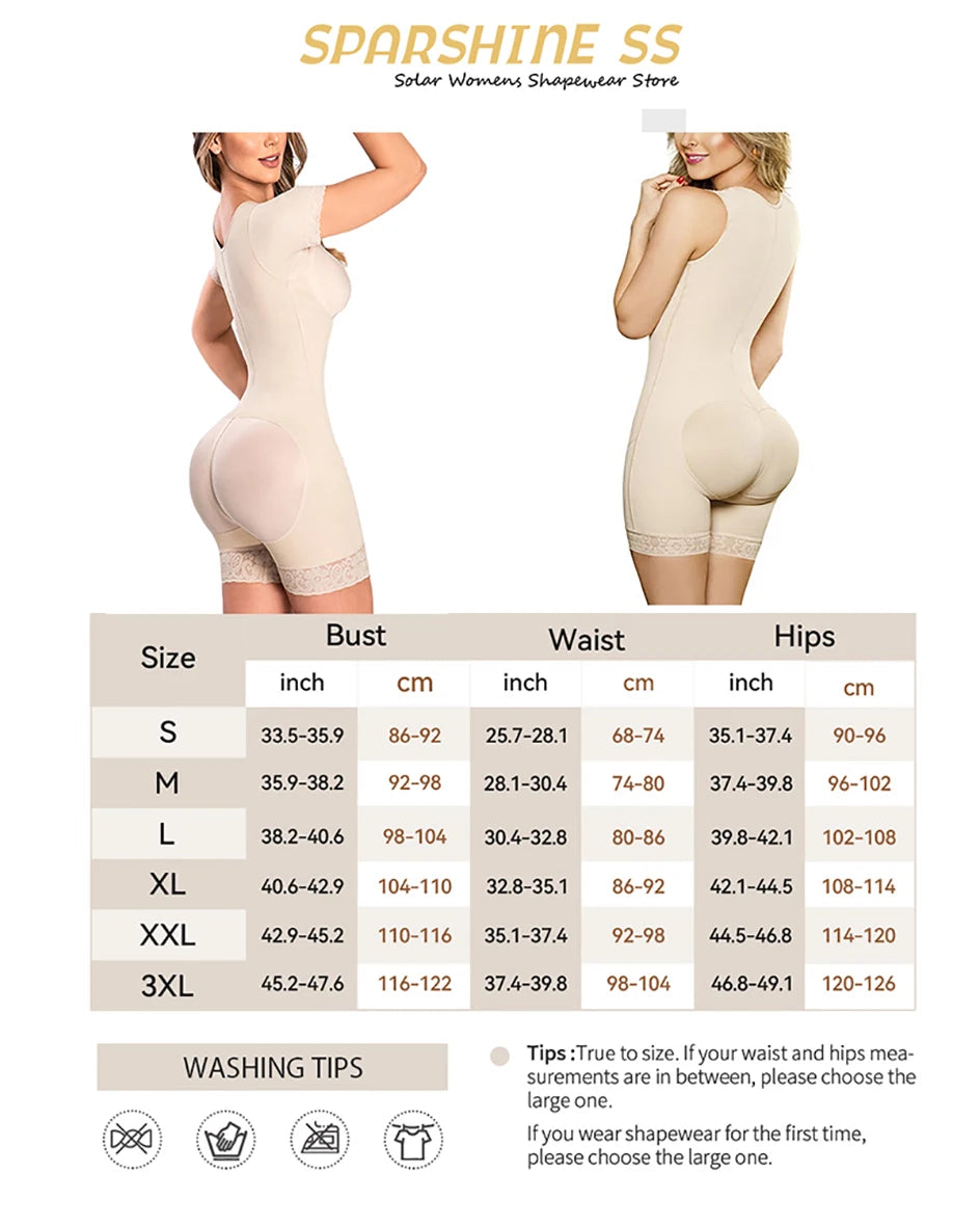 Fajas Colombianas Body Shapewear Thigh Trimmer Hip Enhancer One-Piece Bodysuits Seamless Flat Abdomen Butt Lifter Plus Size