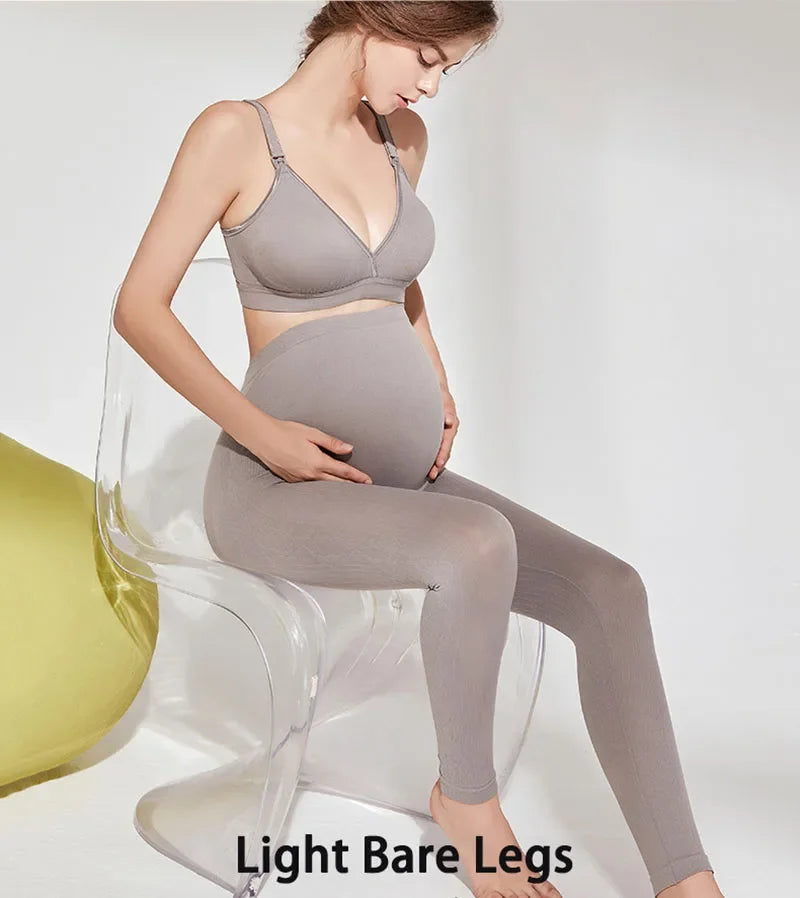 Elastic High Waist Maternity Leggings Skinny For Pregnant Women Belly Support Postpartum Leggins Body Shaper Fitness Trousers