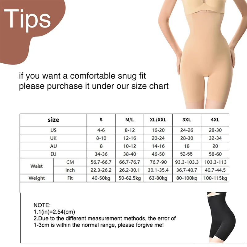 Waist Trainer Butt lifter Slimming Underwear Body Shaper Body Shapewear Tummy Shaper Shaping Pants Slim Fit Anti Glare Leggings