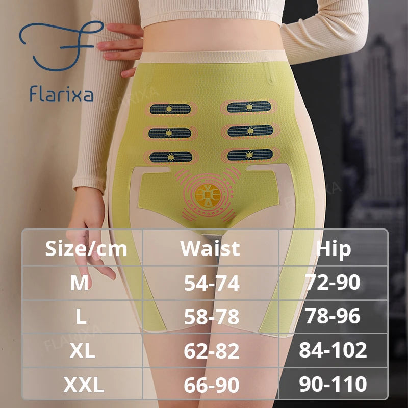 Flarixa 5D Levitation High Waist Hip Lift Women Shapewear Shorts Thin Slim Fit Yoga Boxer Seamless Flat Belly Safety Pants M-2XL