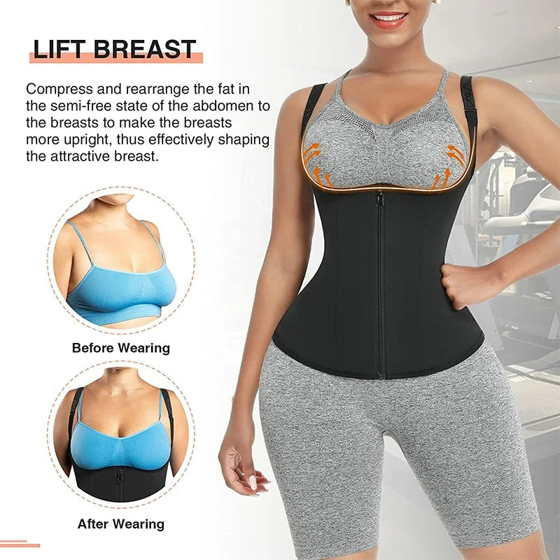 Sweat Waist Trainer Vest Slimming Corset for Weight Loss Body Shaper