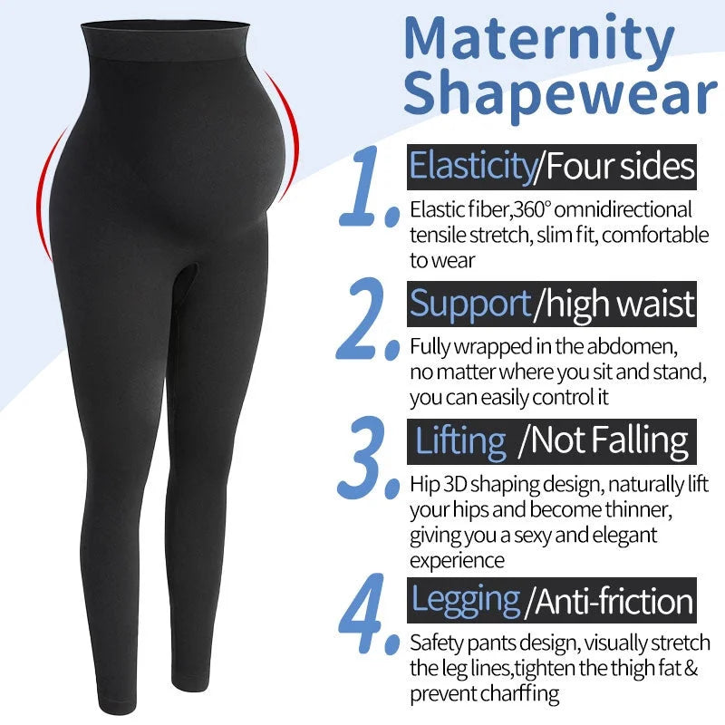 Maternity Leggings High Waist Belly Support Leggings Pregnant Women Pants High Elasticity Shapewear Skinny Maternity Clothes