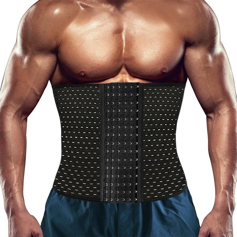 Men Slimming Body Shaper Extended Waist Trainer Trimmer Belt Corset For Abdomen Belly Tummy Control Fitness Compression Girdle