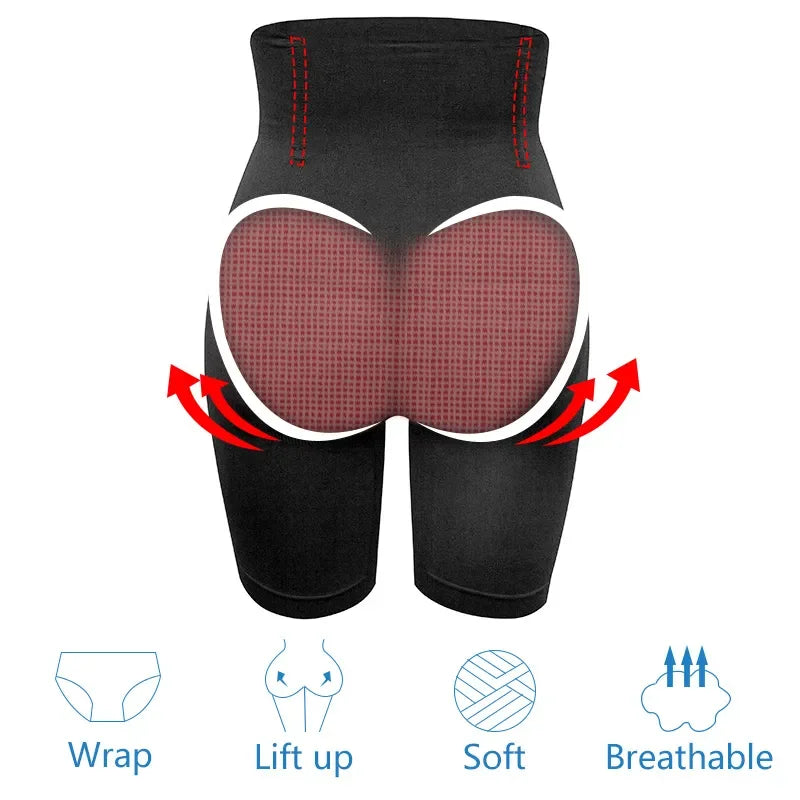 Hi Waist Shaping Shorts Women Tummy Control Underwear Boned Seamless Sculpting Body Shapers Butt Lifter Thigh Slimmer Shapewear