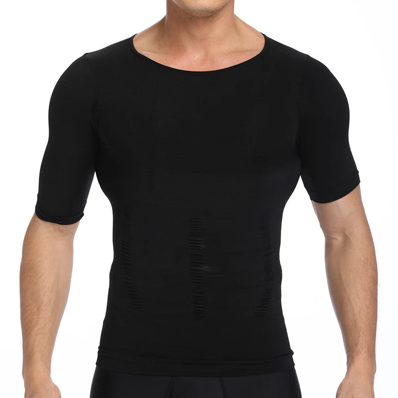 Men Weight Loss Shapewear T-Shirt Body Shaper Slimming Compression Shirts Gynecomastia Undershirt Waist Trainer Muscle Tank Tops