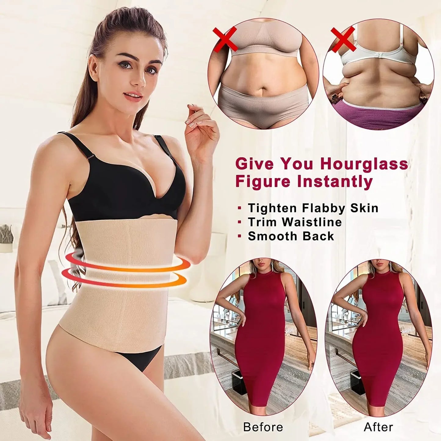 2 IN 1 Postpartum Belly Recovery Bands Body Shaper Waist Trainer Tummy Tuck Belt Slimming Shapewear Girdle Postpartum Trainer