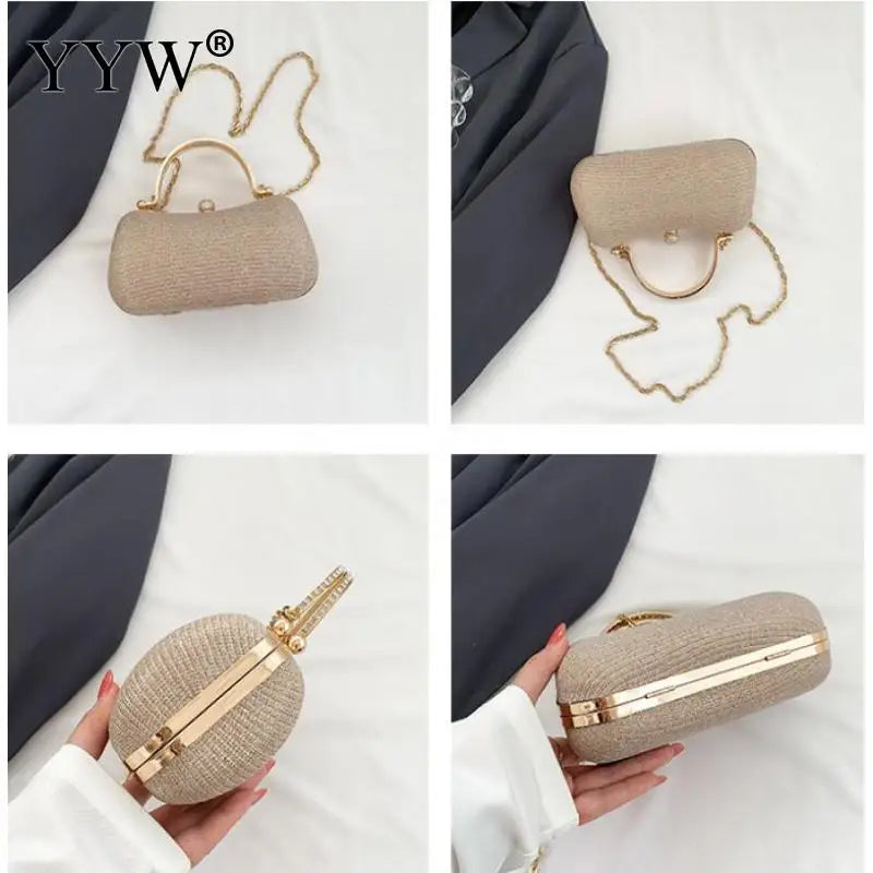 Women Evening Bag Glitter Handbag 2023 Luxury Designer Lady Chain Crystal Wedding Party Mini Purse Day Clutch and Shoulder Bag