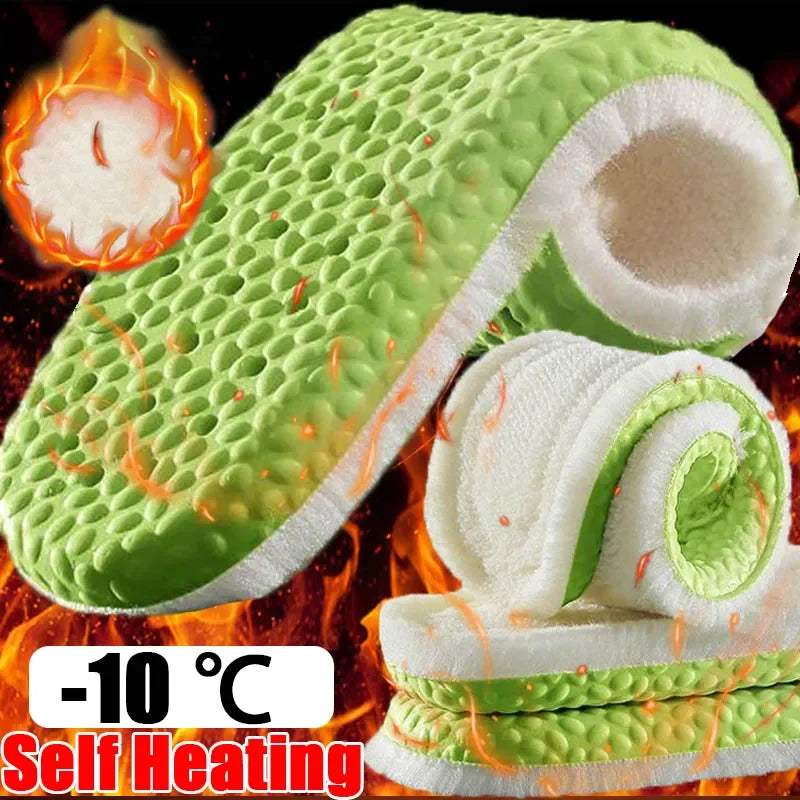 2023 Self Heated Thermal Insoles Warm Plush Arch Support Soft Feet Insoles Men Women Winter Sports Shoes Self-heating Shoe Pads