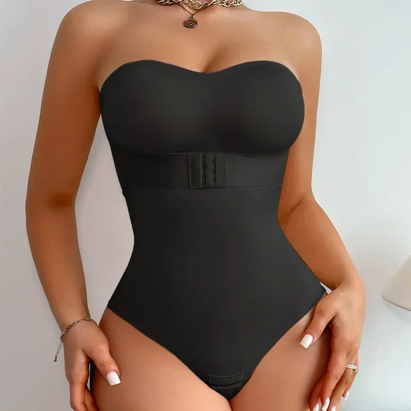 Body for Women Strapless Shortie BodysuitTummy Control Sculpt Corset