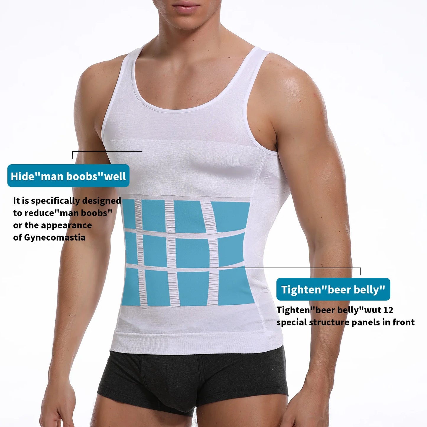 Men's Slimming Body Shapewear Corset Vest Shirt