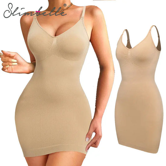 Full Slips Body Shaper Women Bodysuits Shapewear Abdomen Shapers