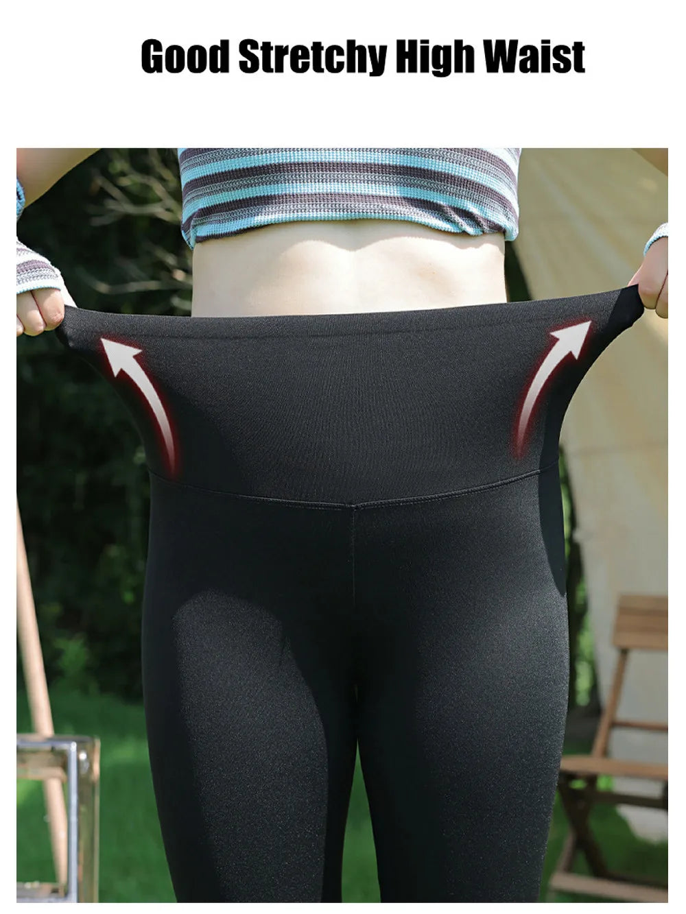 Plus Size Leggings Thicken Warm for Women High Waist Thermal Fleece Shape