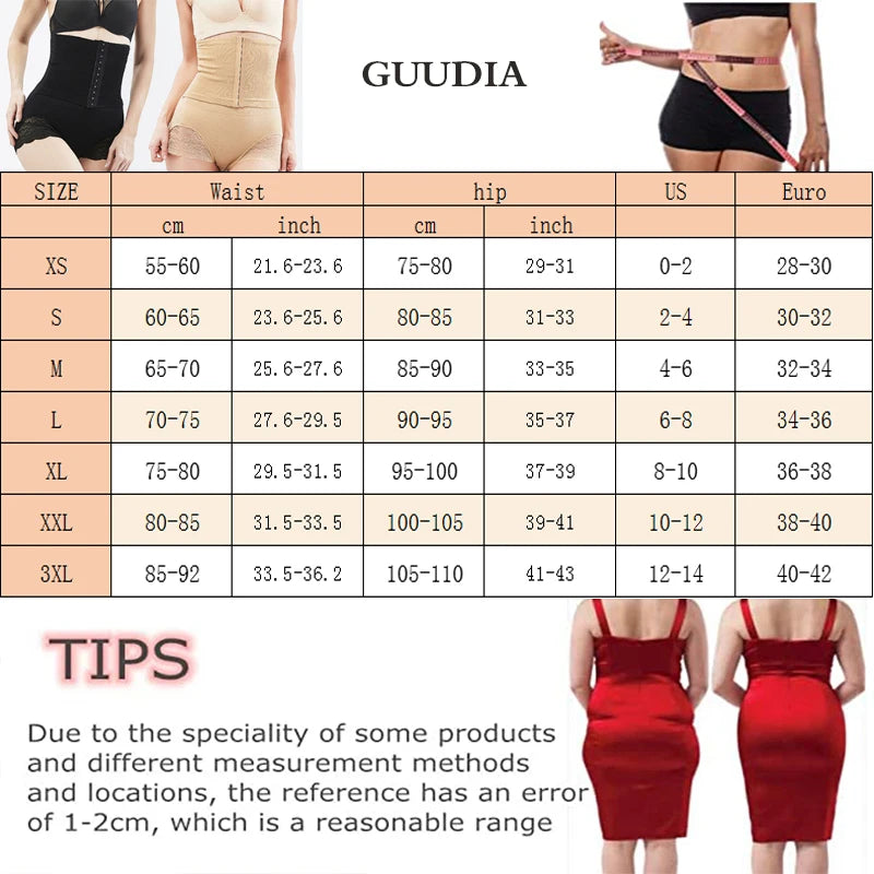 GUUDIA Tummy Control Panties Women Body Shaper High Waist Shaper Pants Seamless Shapewear Postpartum Panties Waist Trainer