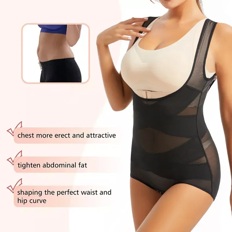 Women Bodysuit Briefs Full Body Shaper Underwear Seamless Sexy Tummy Control