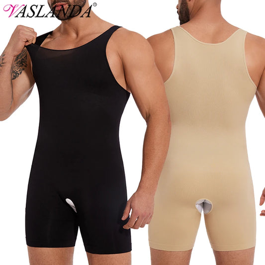 Men Full Body Shapewear Sleeveless Slimming Compression Bodysuit