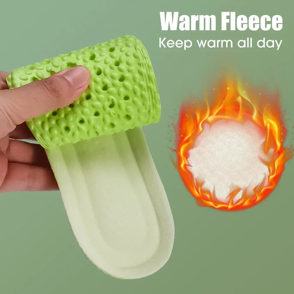 2023 Self Heated Thermal Insoles Warm Plush Arch Support Soft Feet Insoles Men Women Winter Sports Shoes Self-heating Shoe Pads