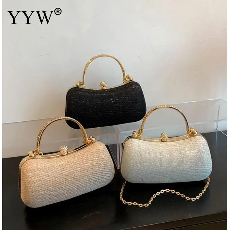 Women Evening Bag Glitter Handbag 2023 Luxury Designer Lady Chain Crystal Wedding Party Mini Purse Day Clutch and Shoulder Bag