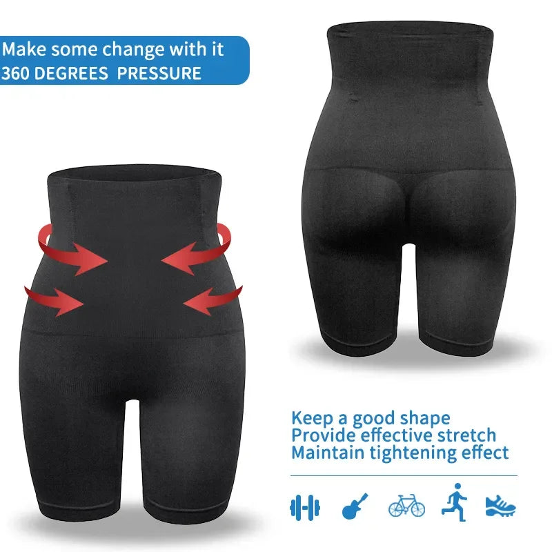 Hi Waist Shaping Shorts Women Tummy Control Underwear Boned Seamless Sculpting Body Shapers Butt Lifter Thigh Slimmer Shapewear