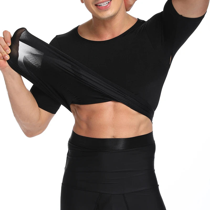 Men Weight Loss Shapewear T-Shirt Body Shaper Slimming Compression Shirts Gynecomastia Undershirt Waist Trainer Muscle Tank Tops