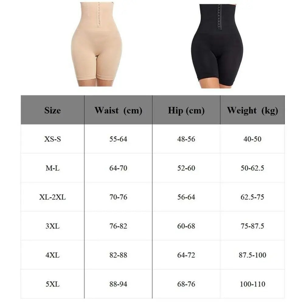 Girdle High Waist Panty Women Tummy Control Slimming Shorts Breasted Butt Lifter Shapewear Trainer Body Shaper Shorts Plus Size