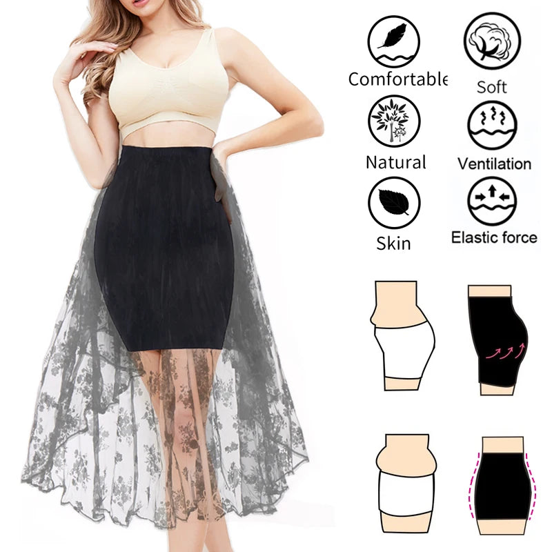 Women Half Slip Shaper Sexy High Waist Trainer Skirts Shapewear MISS MOLY Tummy Control Slimming Underdress Faja Seamless Corset