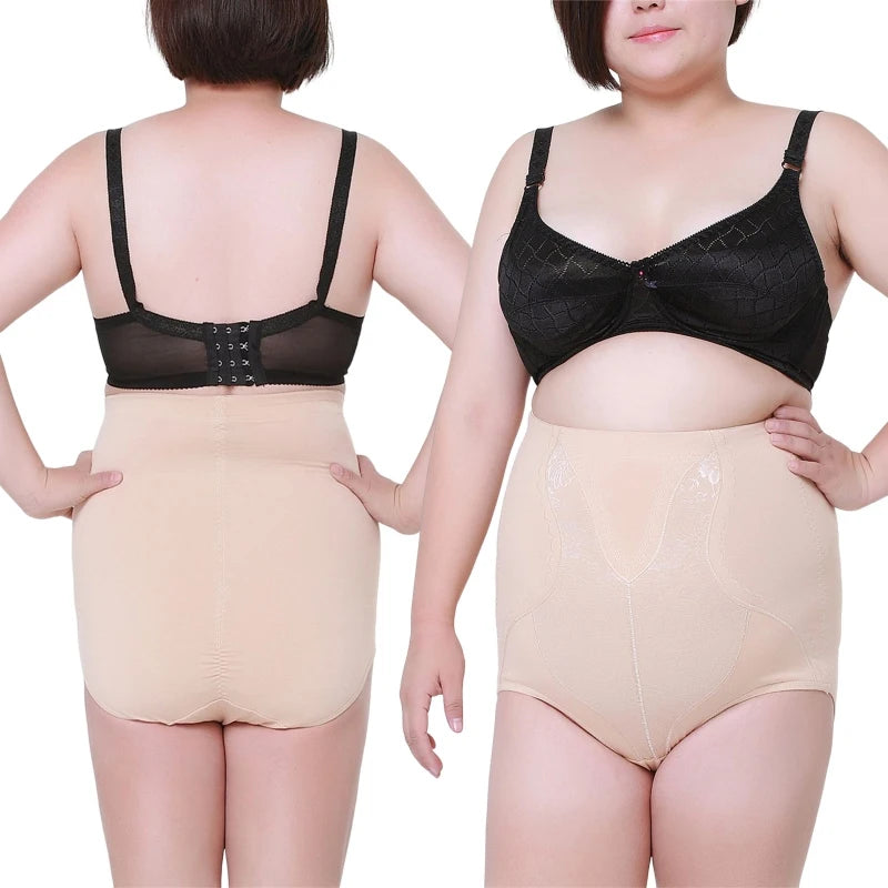 Women's Body Shaper High Waist Floral Lace Shapewear Slimming Panties Waist Trainer Plus Size Tummy Control Panty Butt Lifter