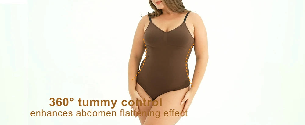 MISSMOLY Plus Size Backless Bodysuits Shapewear Thong Tummy Control Butt Lifting Body Shaper Corsets Slimming Camisole Tops