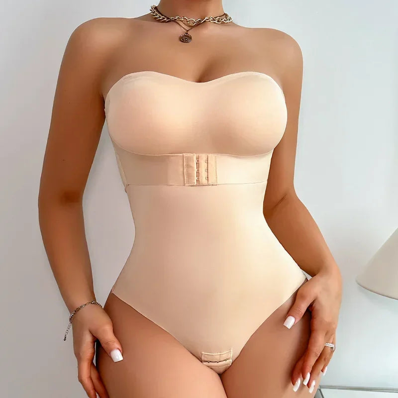 Body for Women Strapless Shortie BodysuitTummy Control Sculpt Corset