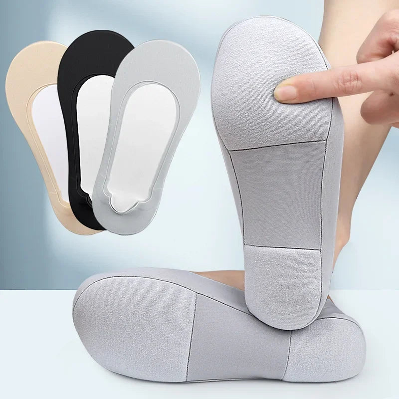 New Non Slip Shoe Pads Socks Insoles for Feet Women Boat Sock Plantar Fasciitis Shoes Insole Shock Absorbing Shoe Sole Invisible