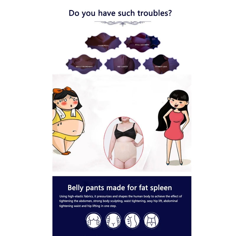 Women's Body Shaper High Waist Floral Lace Shapewear Slimming Panties Waist Trainer Plus Size Tummy Control Panty Butt Lifter