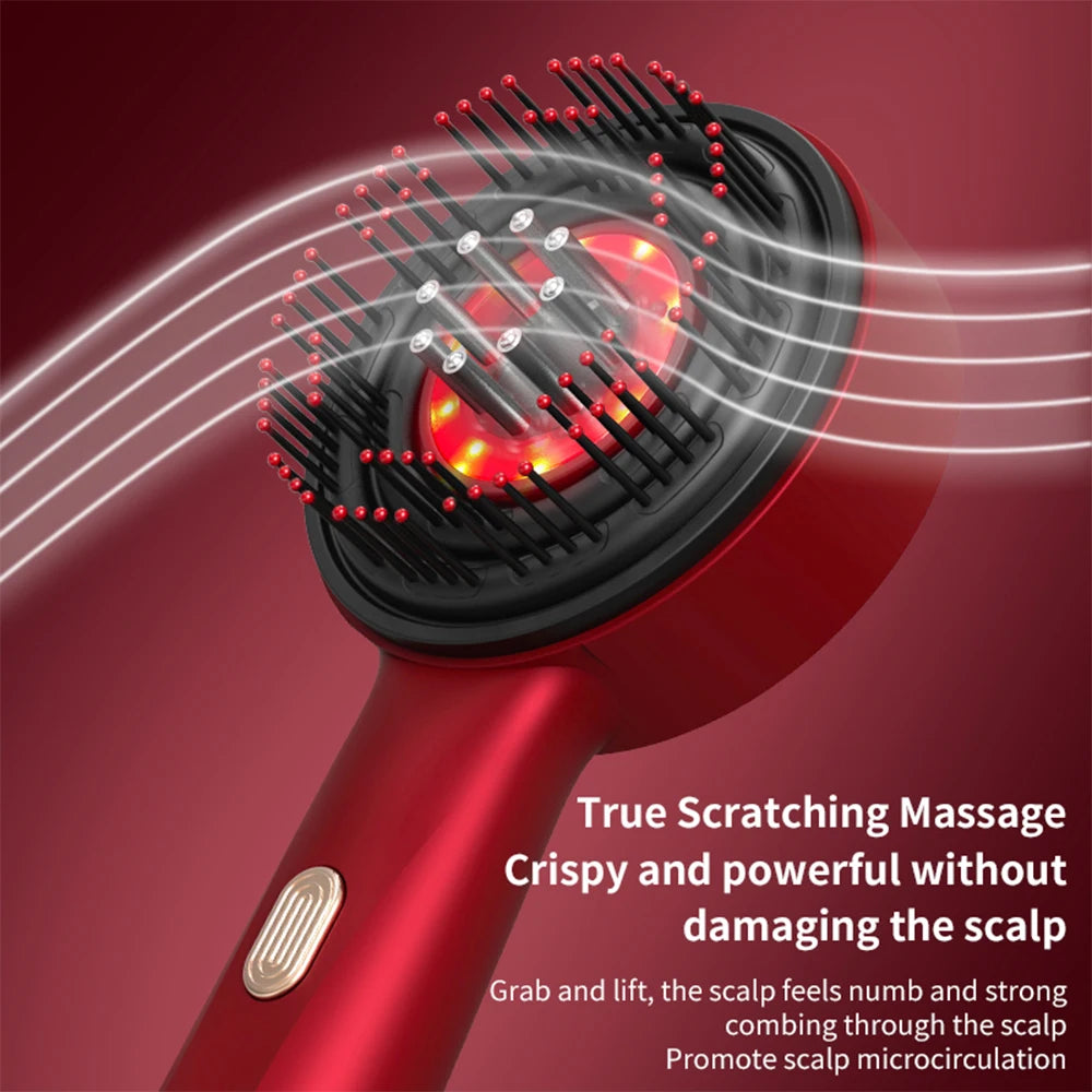 Electric Scratching and Kneading Head Massage Comb Essence Oil Applicator Scalp Brush Hair Growth Massage