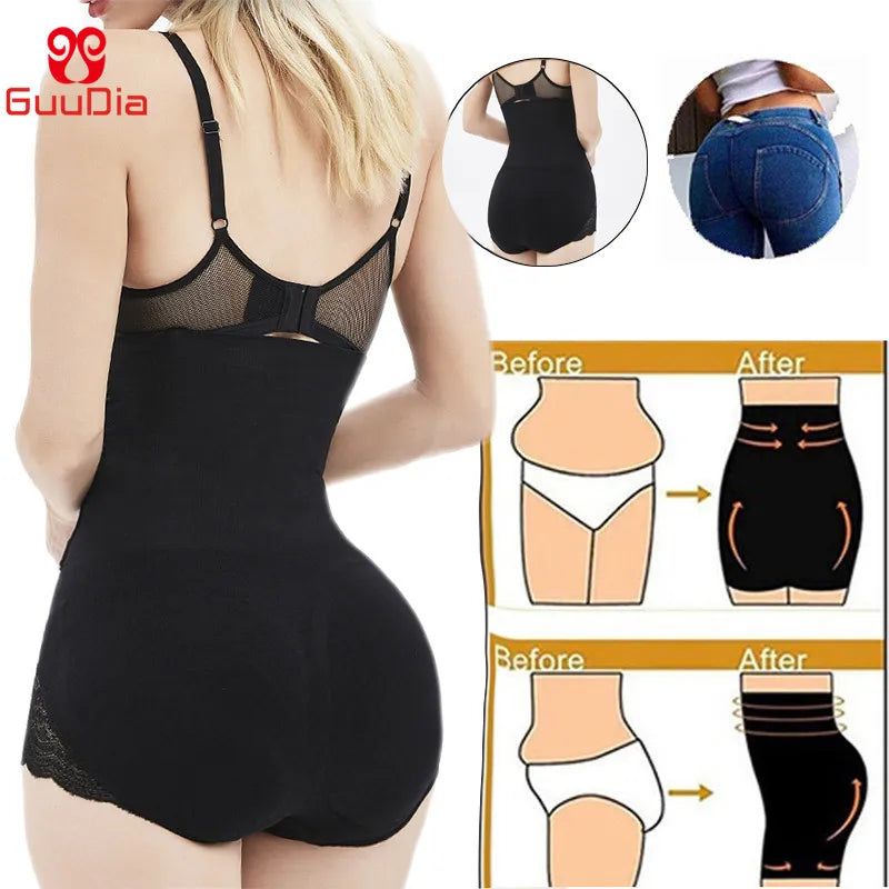 GUUDIA Tummy Control Panties Women Body Shaper High Waist Shaper Pants Seamless Shapewear Postpartum Panties Waist Trainer