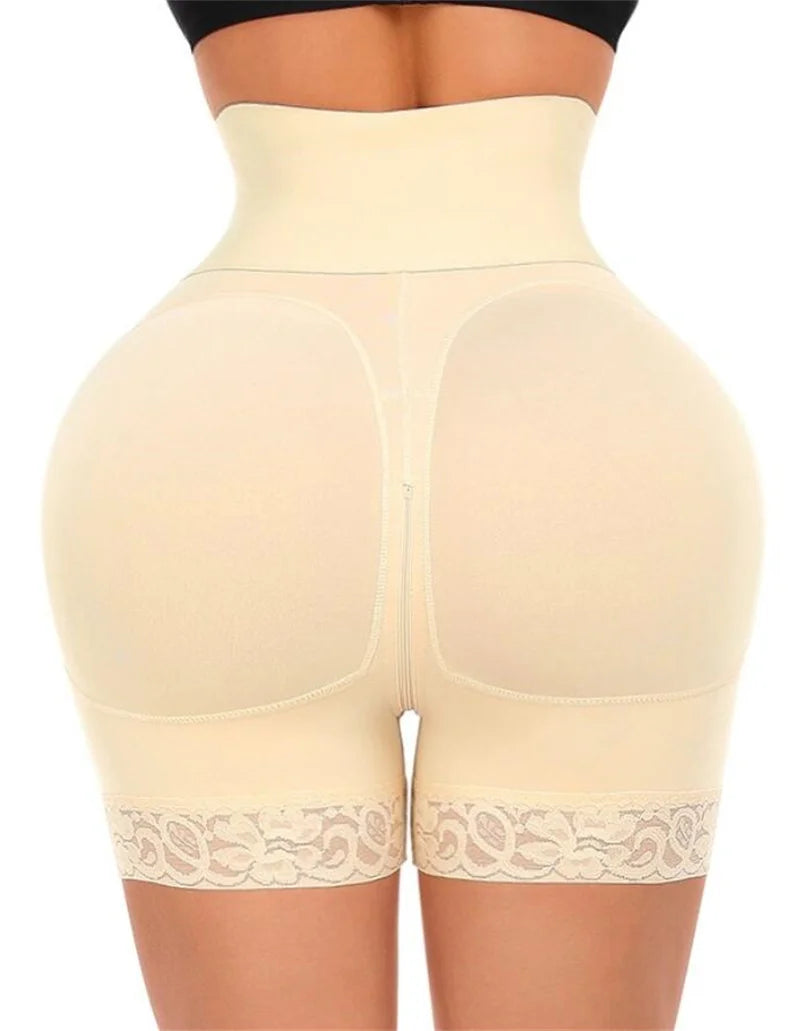 GUUDIA 5XL 6XL Open Zipper Crotch Row Buckle Hip Butt Enhancer Shapewear Butt Lifter Tummy Control Lace Plus Size Body Shaper