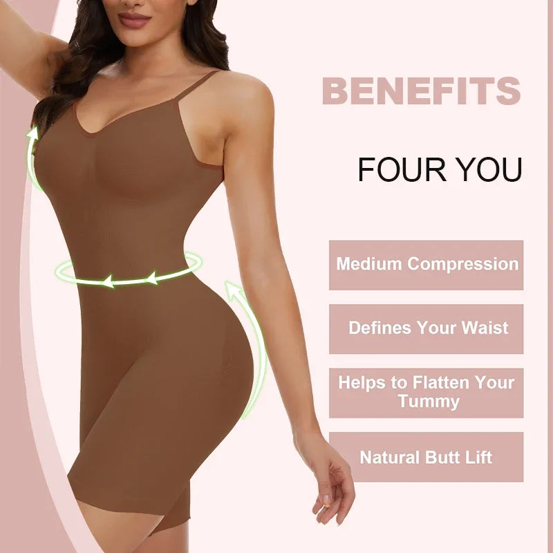 Bodysuits Full Coverage Shapewear Thigh Slim Body Suit Low Back Body Shaper Backless Jumpsuit Seamless Shapers Slimmer