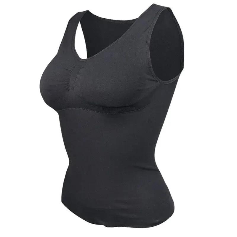 Women shaper Slim up lift plus size bra tank top body shaper removable shaper underwear slimming vest corset shapewear