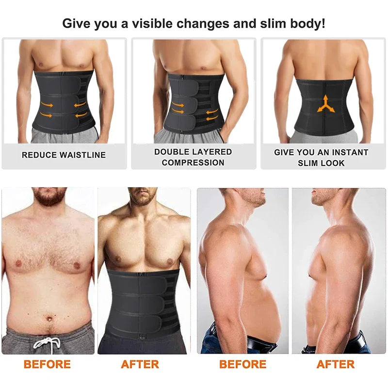 Men Waist Trainer Trimmer Belt for Weight Loss